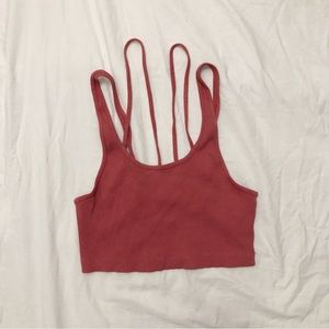 zara cropped strappy tank